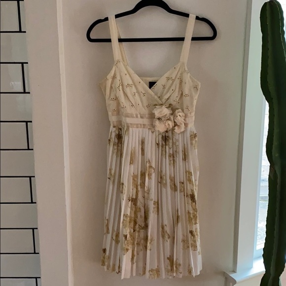 NWOT Anthropologie Deletta Pleated Floral Dress S - Picture 2 of 7